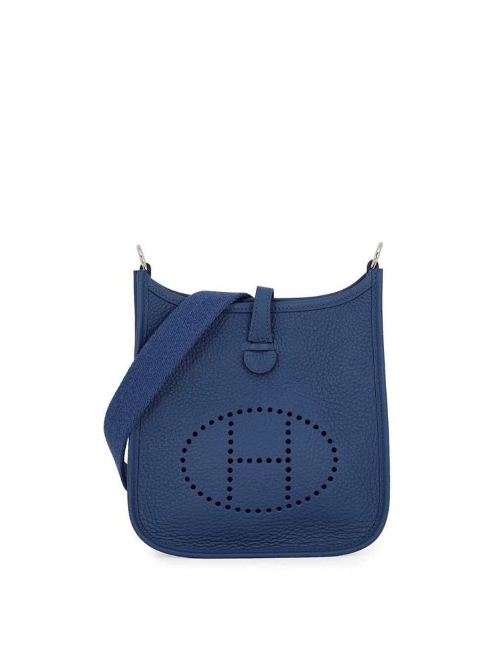Hermes Shoulder Bag Evelyne TPM 111 Amazon Blue Tie Silver Taurillon Clemence